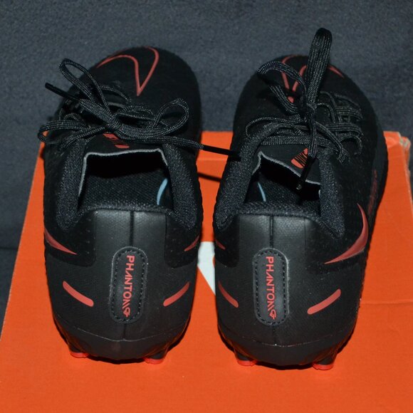 Nike Jr Phantom Gt Academy Chili Red Smokey Grey Cleats Shoes Size 5Y - Picture 5 of 8